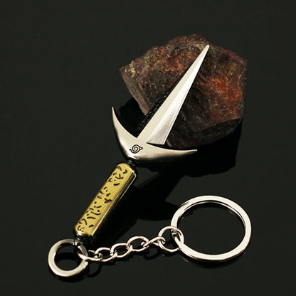 Naruto Minato Kunai Keychain – 9cm Metal Ninja Sword Samurai Katana Anime Weapon Model Accessories Gift for Fans