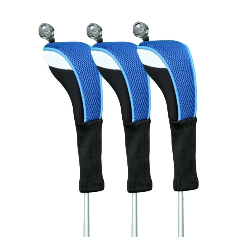 3PCS Red Golf Hybrid Headcovers – Long Neck UT Club Covers for Golf Clubs
