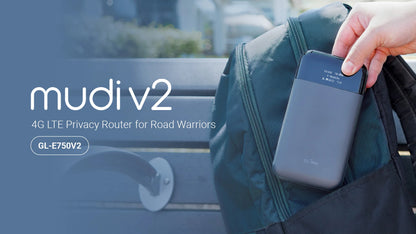 GL.iNet MUDI V2 (GL-E750V2) — 750Mbps 4G LTE Router with 1TB MicroSD Support and OpenWrt
