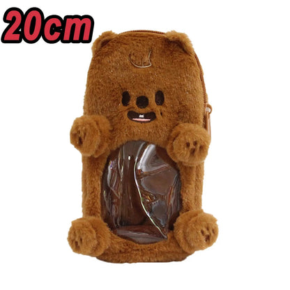 310style Skzoo Plush Pencil Case – Kawaii Kpop Stray Wolf Stuffed Animal Toy, Cartoon Plush Doll for Kids Gift