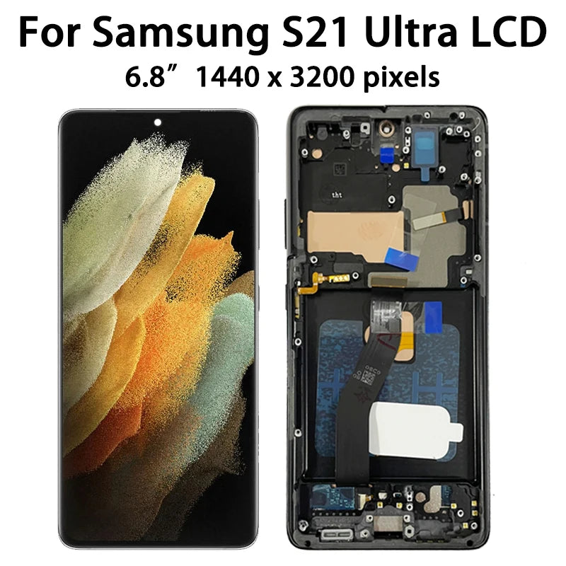Samsung Galaxy S21 Ultra 5G AMOLED Display - 6.8" Touch Screen Digitizer LCD Replacement