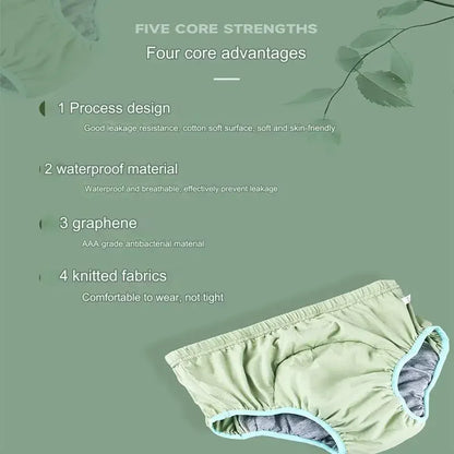 Graphene Cotton Adult Diaper – High Absorption, Anti-Leakage, Washable Incontinence Brief for Bed Care