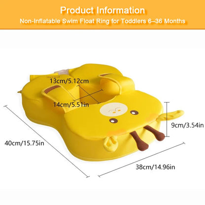 Baby Swimming Pool Float - Non Inflatable Infant Buoyancy Ring for Toddlers & Kids Ages 6-36 Months