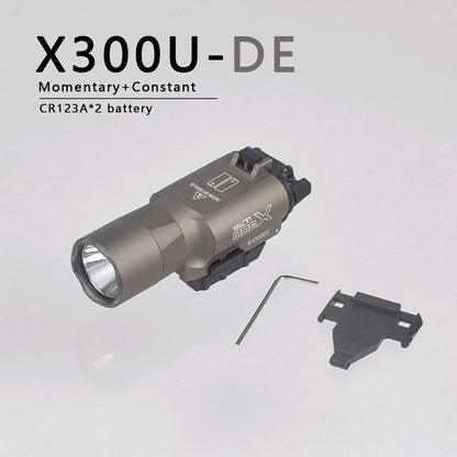 SureFire M600C/M600/M300/X300 Tactical Scout Light — Rifle Flashlight with Momentary Pressure Switch, US Warehouse