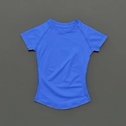 Women’s Seamless Sports Top – Short Sleeve Slim Fit Yoga & Gym Running Fitness Activewear T-Shirt Athletic Workout Tee
