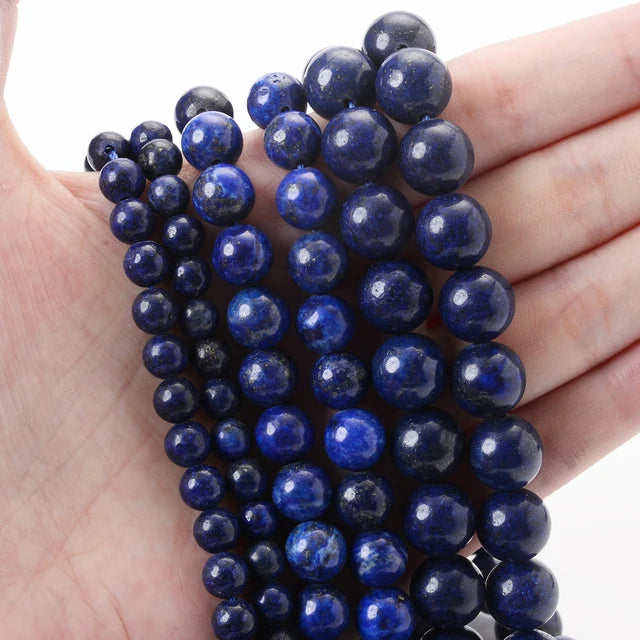 Natural Stone Round Beads 4-12mm Tiger Eye Lava Turquoise Jade for DIY Jewelry Making Bracelet Craft Supplies