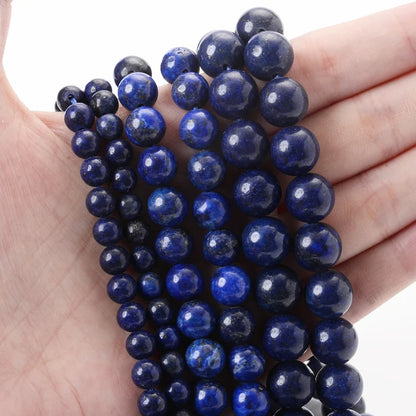 Natural Stone Round Beads 4-12mm Tiger Eye Lava Turquoise Jade for DIY Jewelry Making Bracelet Craft Supplies
