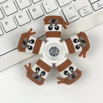 Italian Brainrot Tung Fidget Spinner — Deformed Chain Anti-Stress Hand Spinner Sensory Gyro Toy for Adults