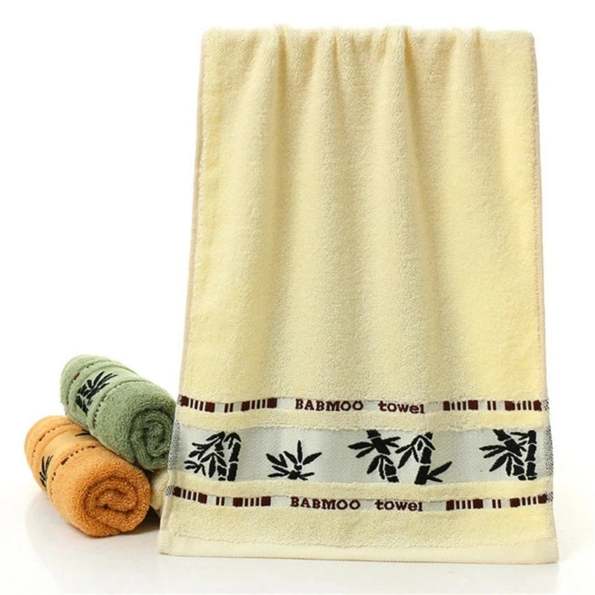 Bamboo Fiber Bath Towels - 1/4/6PCS Thick Absorbent Face & Bathroom Towel Set