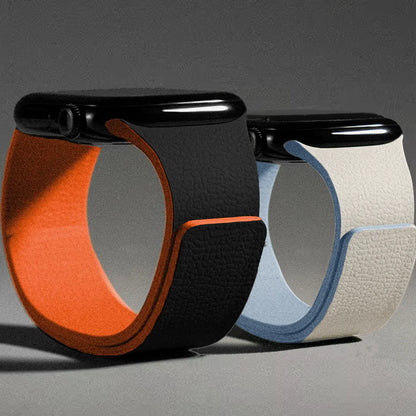 Silicone Magnetic Strap for Apple Watch - Adjustable Band for 49mm/46mm/45mm/44mm/42mm/41mm/40mm Series Ultra, SE & More
