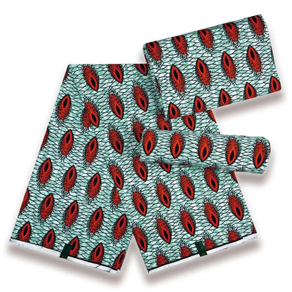 African Wax Print Fabric - 100% Cotton Nigerian Ankara Batik Material for Women’s Dresses