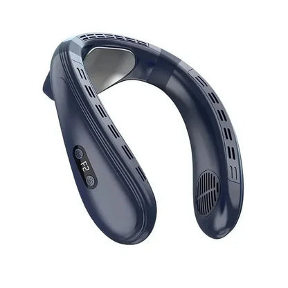 Portable Neck Air Conditioner Fan 5200mAh – Rechargeable Semiconductor Bladeless Wearable Cooling Fan for Outdoor Personal Use