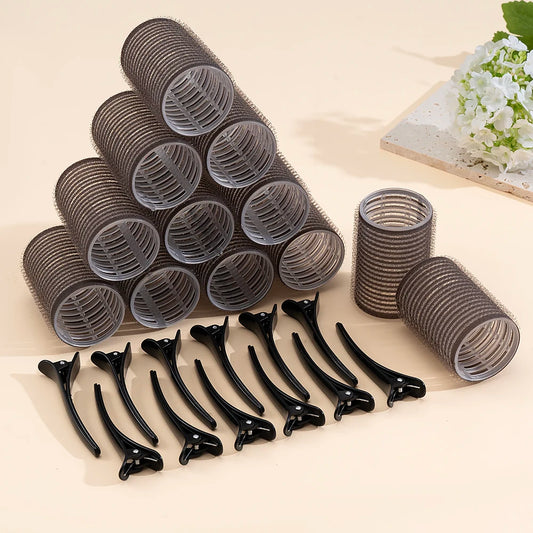 24-Piece Self-Grip Hair Rollers - Heatless Curlers for Volume, Bangs & Easy Styling