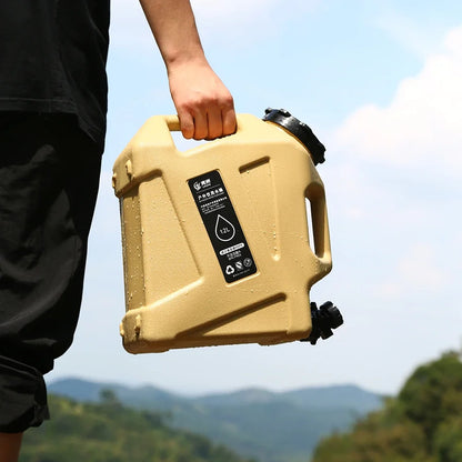 12L Portable Camping Water Container – Large Capacity Outdoor Water Bucket with Detachable Faucet for Picnic & Travel