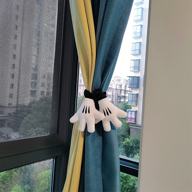 Disney Mickey Mouse Curtain Tiebacks – Plush Anime Tie Rope, Creative Cartoon Hanging Buckle for Home Decoration