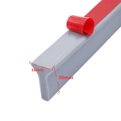 Flexible Silicone Shower Water Stopper - Waterproof Bathroom Barrier Strip for Door Bottom Sealing and Wet-Dry Separation