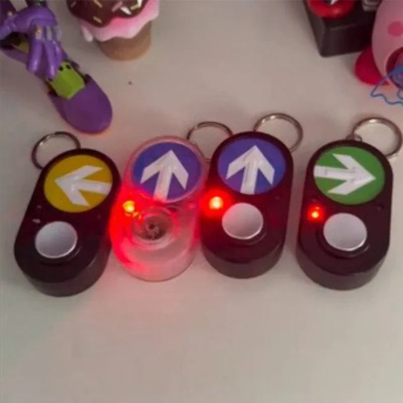 Australian Traffic Light Button Key Holder – Handheld Sound Press Commemorative Funny Keychain Accessory