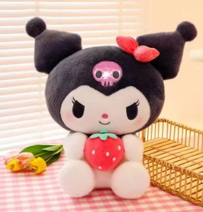 25cm Kawaii Sanrio Plush Toy – Kuromi & Jade Dog Stuffed Doll Gift for Kids