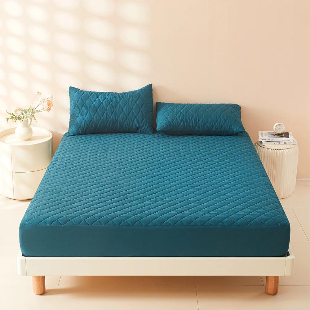 3D Air Fabric Mattress Protector - Waterproof Breathable Fitted Bed Cover Without Pillowcase