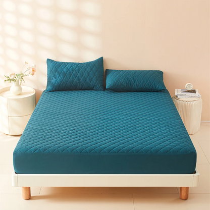 3D Air Fabric Mattress Protector - Waterproof Breathable Fitted Bed Cover Without Pillowcase