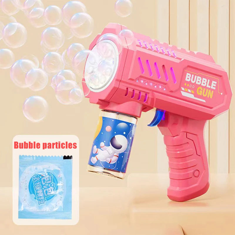 Fully Automatic Rocket Bubble Gun – Outdoor Bubble Blower with Liquid for Kids Beach Toy Gifts