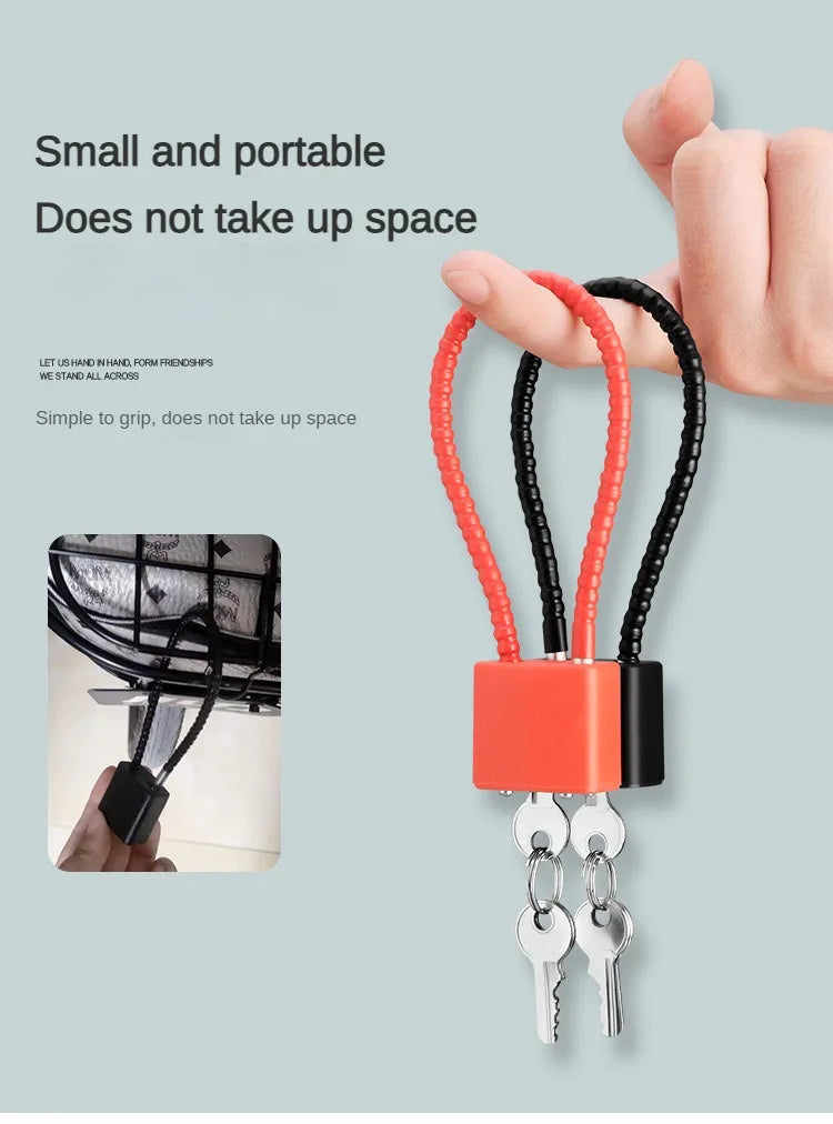 Safety Anti-Theft Hardened Steel Cable Lock – 20/28/38cm Portable Padlock for Guns, Lockers & Outdoor Security