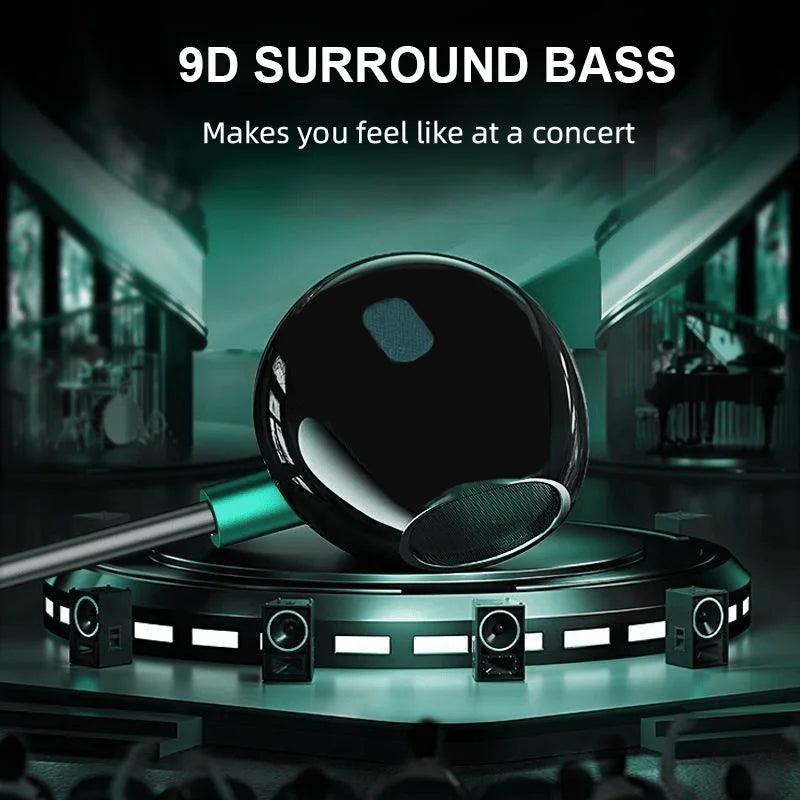 Type-C & 3.5mm Wired Earphones - HiFi Bass Stereo Headset with HD Microphone & Volume Control for iPhone 15–17 and Samsung Phones