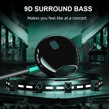 Type-C & 3.5mm Wired Earphones - HiFi Bass Stereo Headset with HD Microphone & Volume Control for iPhone 15–17 and Samsung Phones