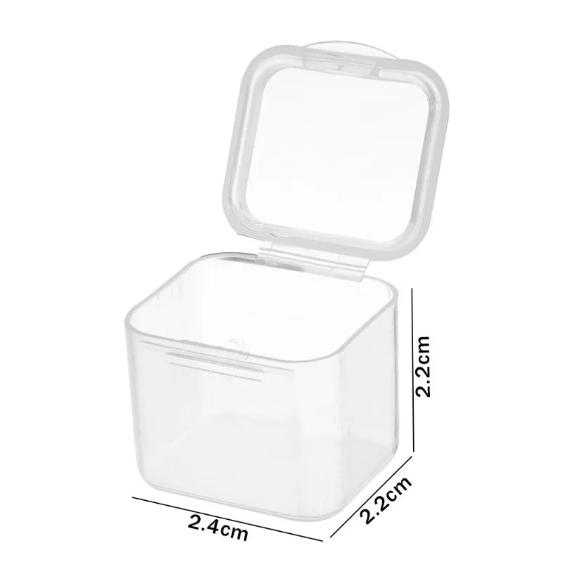 Transparent Mini Storage Box – Clear Plastic Beads, Jewelry & Nail Art Organizer Case, Portable DIY Container