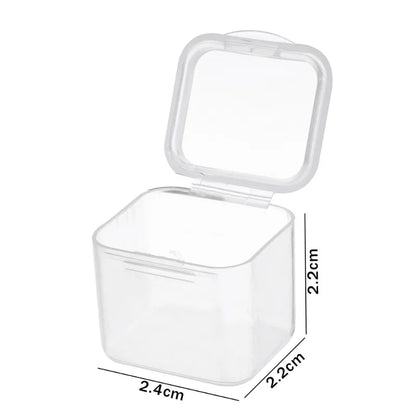 Transparent Mini Storage Box – Clear Plastic Beads, Jewelry & Nail Art Organizer Case, Portable DIY Container