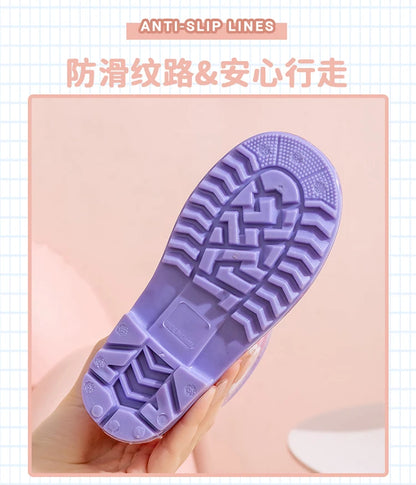 New Children's Rain Shoes – Princess Elsa Cute Non-Slip Rain Boots for Girls