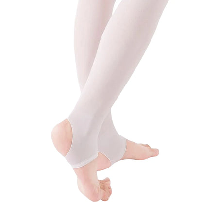 Summer Girls 60Den Semi-Transparent Velvet Matte Stirrup Tights – Footless Soft Tights for Daily Wear, Size S-XXL (80-160cm)
