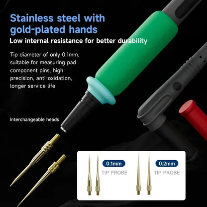 XZZ XINZHIZAO P2 Extra Sharp Multimeter Probe – 1000V 20A Super Conductive Replaceable Probe Tip Pen
