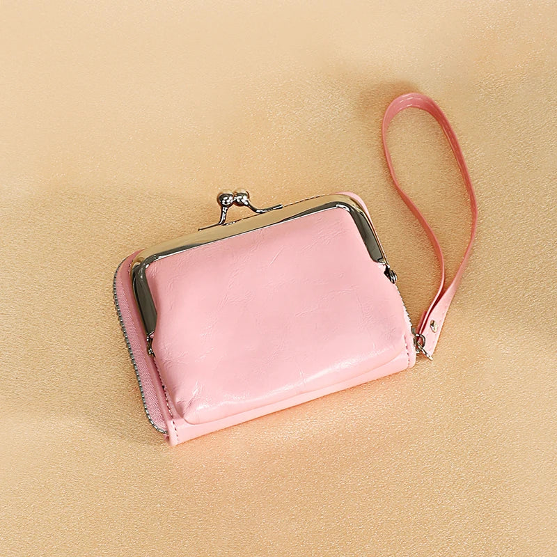 Lonny 4-Inch Zip-Up Card Holder – Women’s Buckle Coin Purse Clutch, Cross-Border Supply