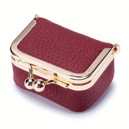 Mini Women’s Jewelry Box - Portable PU Leather Ring, Necklace & Earring Organizer