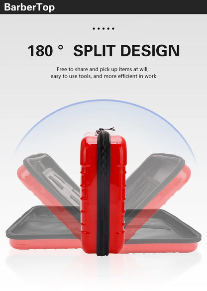 Portable Hair Scissors Case – Waterproof, Shockproof Barber & Beauty Tool Box for Trimmers, Styling & Makeup