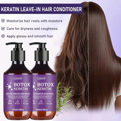GSWP Botox Keratin Hair Mask - Moisturizing Repair Treatment for Damaged, Frizzy & Tangled Hair