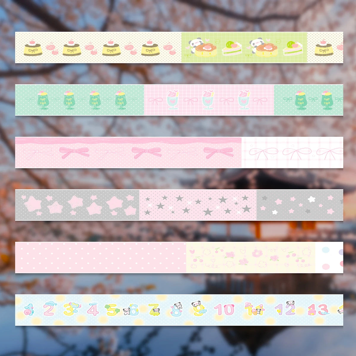 Kawaii Panda Washi Tape - Cute Deco Masking Tape for Scrapbook DIY Arts Crafts Stationery Album Decoration