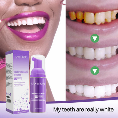 50ML V34 Purple Whitening Toothpaste – Brighten Teeth, Remove Stains & Foam Cleaning for Oral Care