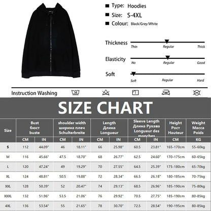 Men's Autumn Zipper Hoodie Jacket – Long Sleeve Loose Fit Casual Streetwear Coat