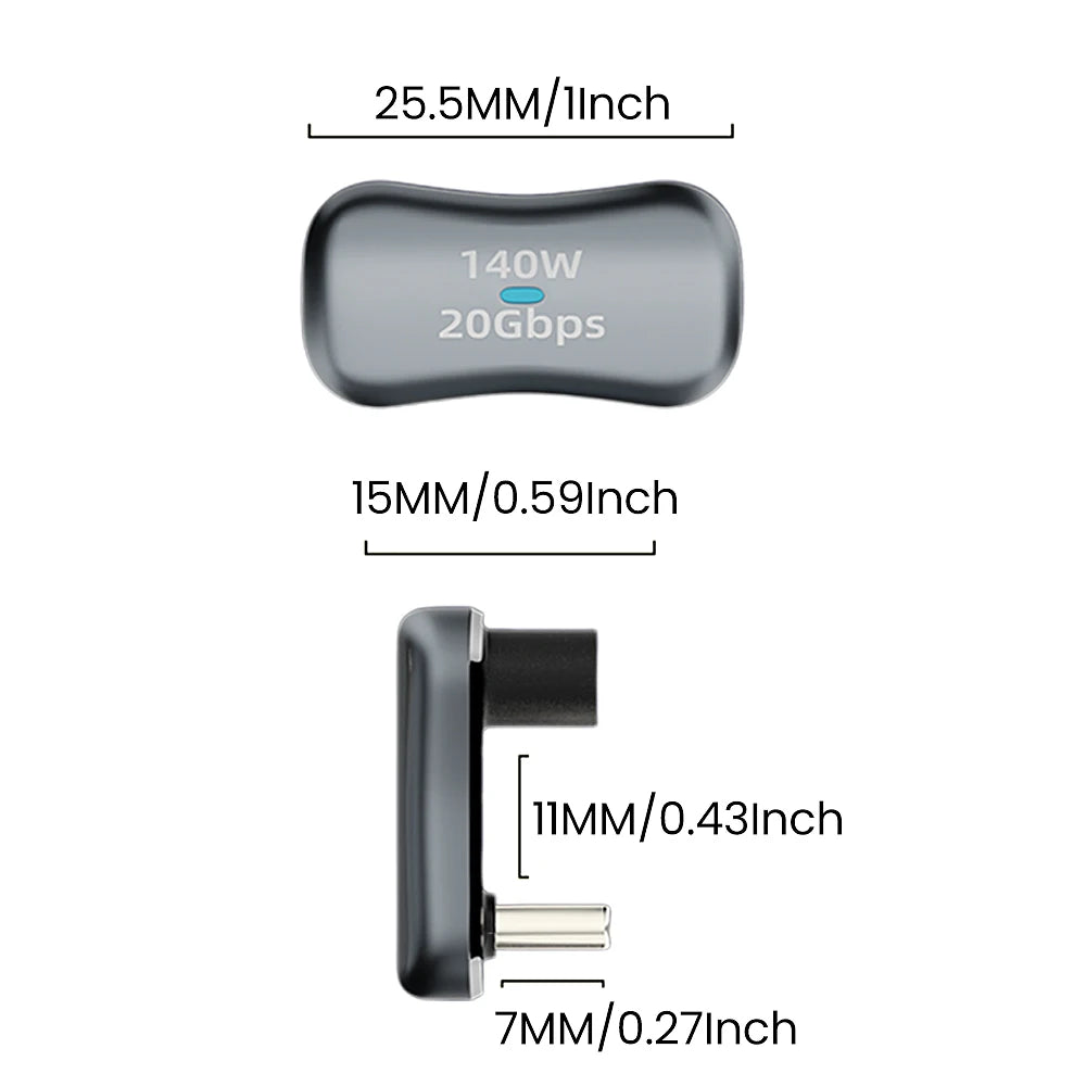 Steam Deck Type-C Adapter – USB-C Male to Type-C & USB Female Converter for Handheld Game Console