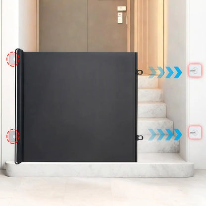 Retractable Pet Barrier Gate – Space-Saving Mesh Safety Fence for Indoor & Outdoor Pets