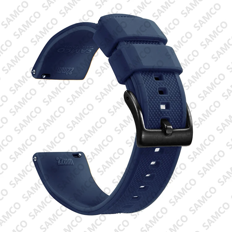 Premium Silicone Watch Band - Quick Release Rubber Replacement Strap for 18mm 20mm 22mm Watches