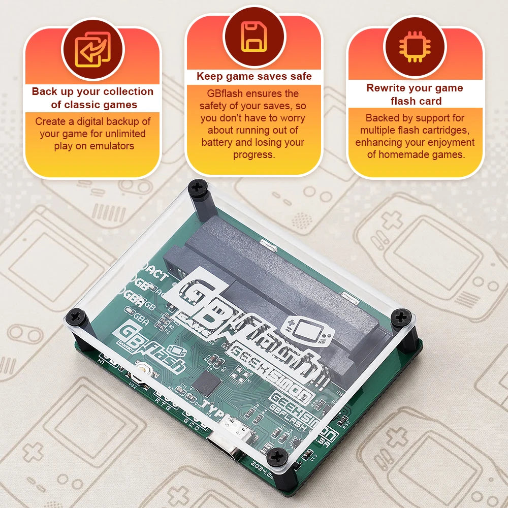 Chiscart Simon GBFlash Cart Writer - ROM Backup & Game Save Transfer Tool for Game Boy, GBA & GBC Flash Carts