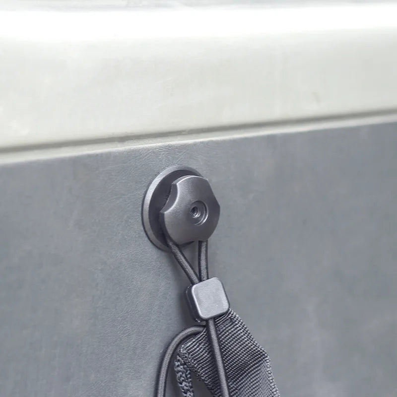 Car Trunk Hooks Organizer | Rear Cargo Mounting Luggage Net Fastener with Screw & Adhesive Tape Kit