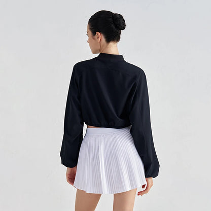 Women’s Yoga Sport Jacket – Long Sleeve Zip Up Breathable Loose Fit Fitness Running Gym Workout Activewear Coat