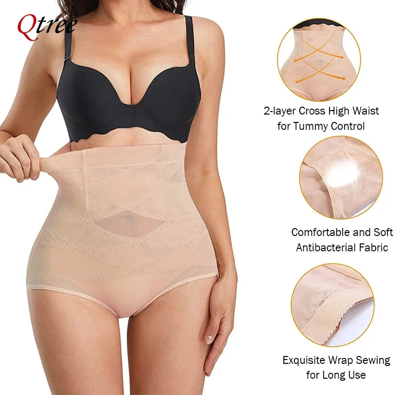 Qtree Plus Size Shapewear for Women – Tummy Control, Butt Lifting, Seamless Waist Trainer Body Shaper Panties