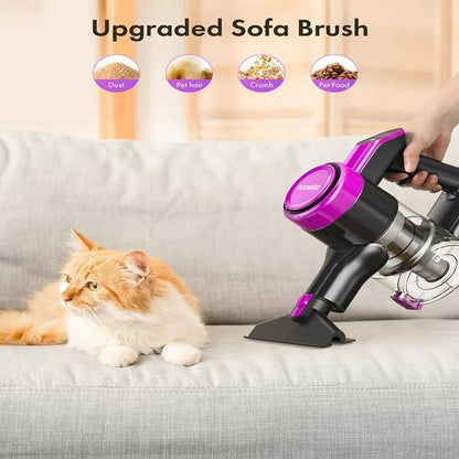 Homeika Cordless Stick Vacuum Cleaner – 23KPa Powerful Suction, 48min Runtime, LED Display for Hard Floors & Carpets