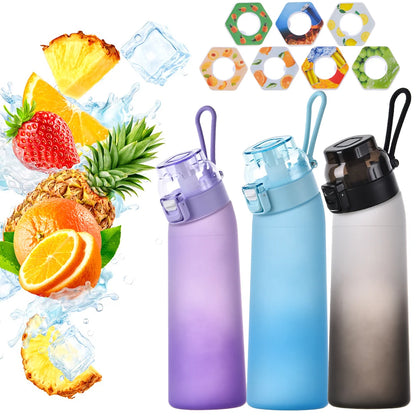 650ML Scented Water Bottle , 7 Flavor Pods - Leak-Proof Air Water Bottle for Travel, Climbing and Hiking