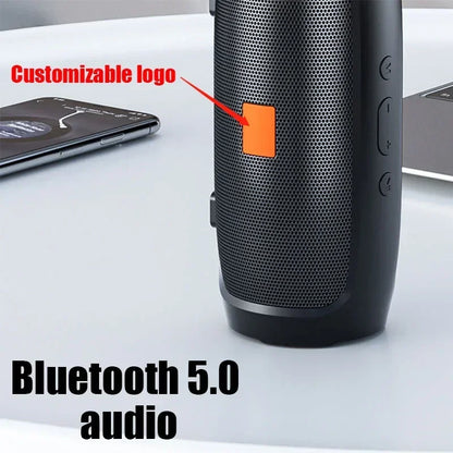Portable Bluetooth Subwoofer Speaker - Waterproof Wireless Outdoor Stereo Sound Box with FM Radio & TF Card Support